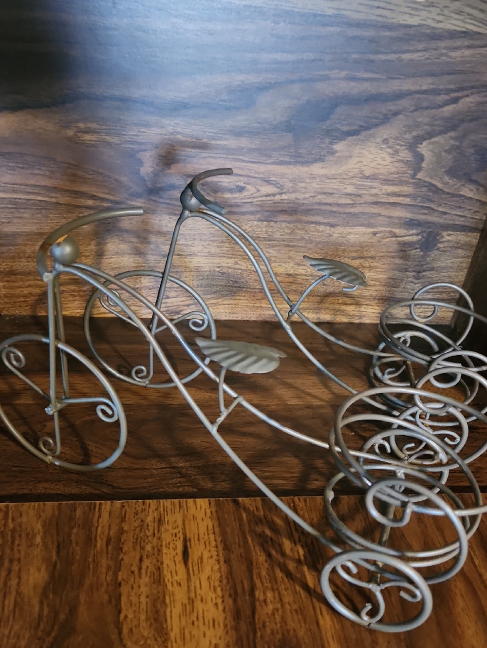 Decorative Metal Bicycles Plant Holders - Gray (2)